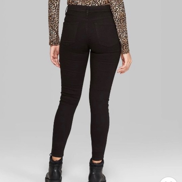 Wild Fable Black Highest Rise Skinny Distressed Jeans - Picture 2 of 15